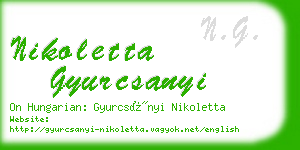 nikoletta gyurcsanyi business card